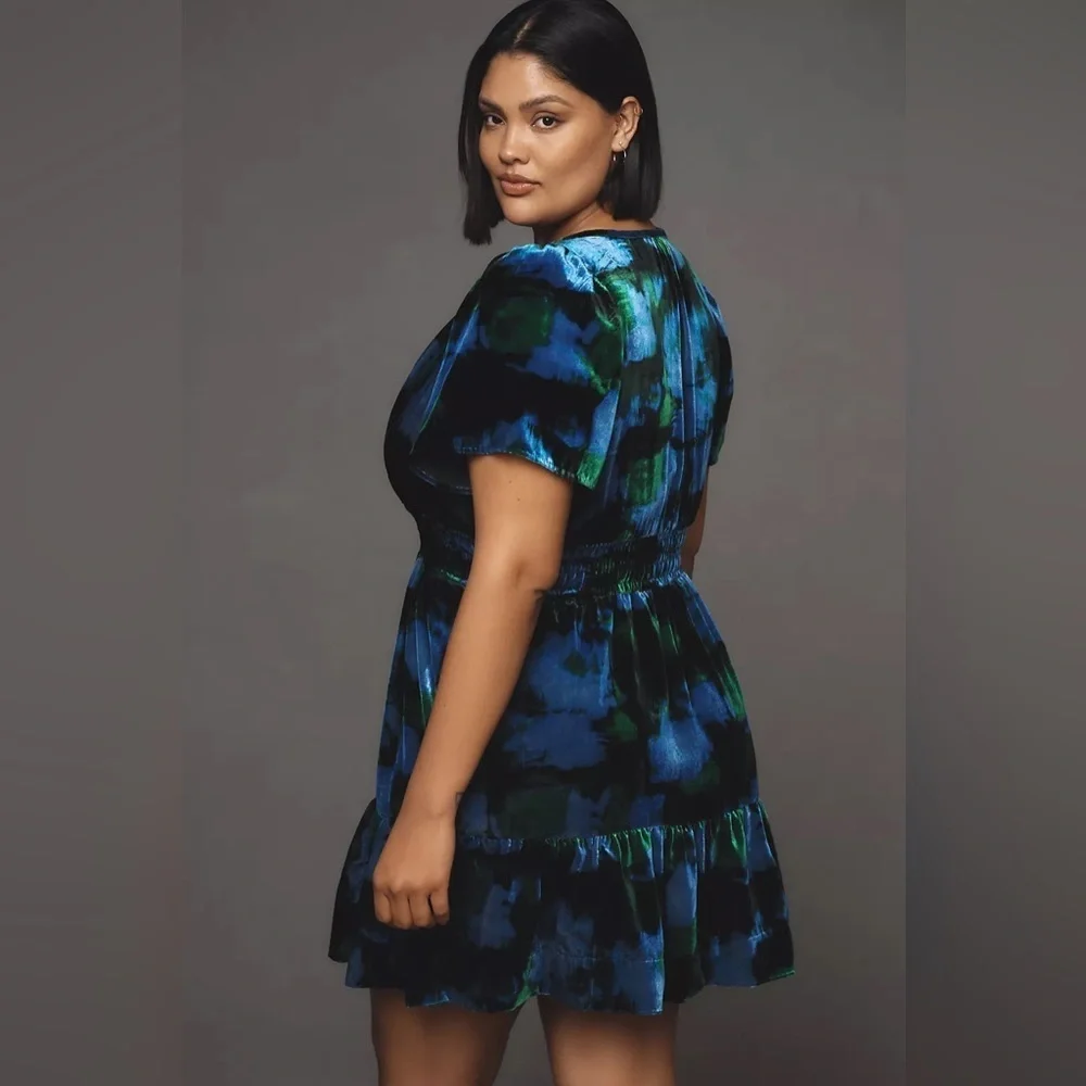 NWT! Anthropologie Maeve Somerset Velvet Mini Dress - Size XXS 🥐 - Picture 7 of 10